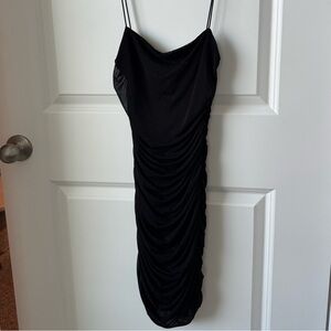 Black Ruched Dress